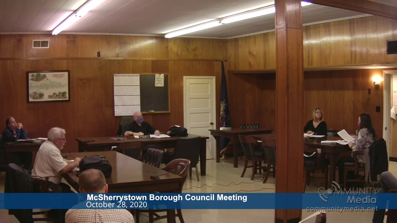 McSherrystown Borough Council Meeting 10/28/2020 on Vimeo