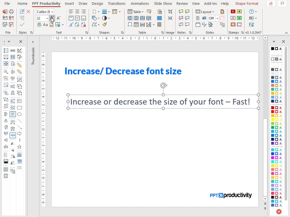 Wrap Text In Powerpoint Toggle Wrap Options Ppt Productivity
