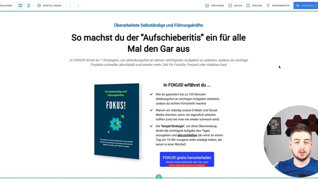 6. Lead Magnet Seite: komplette Überarbeitung