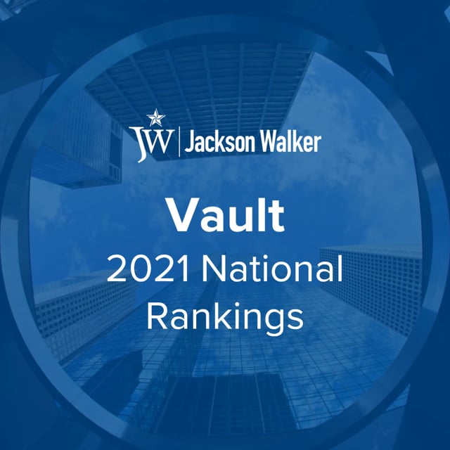 Jackson Walker Ranks Among Top 10 Best Summer Associate Programs – Jackson  Walker
