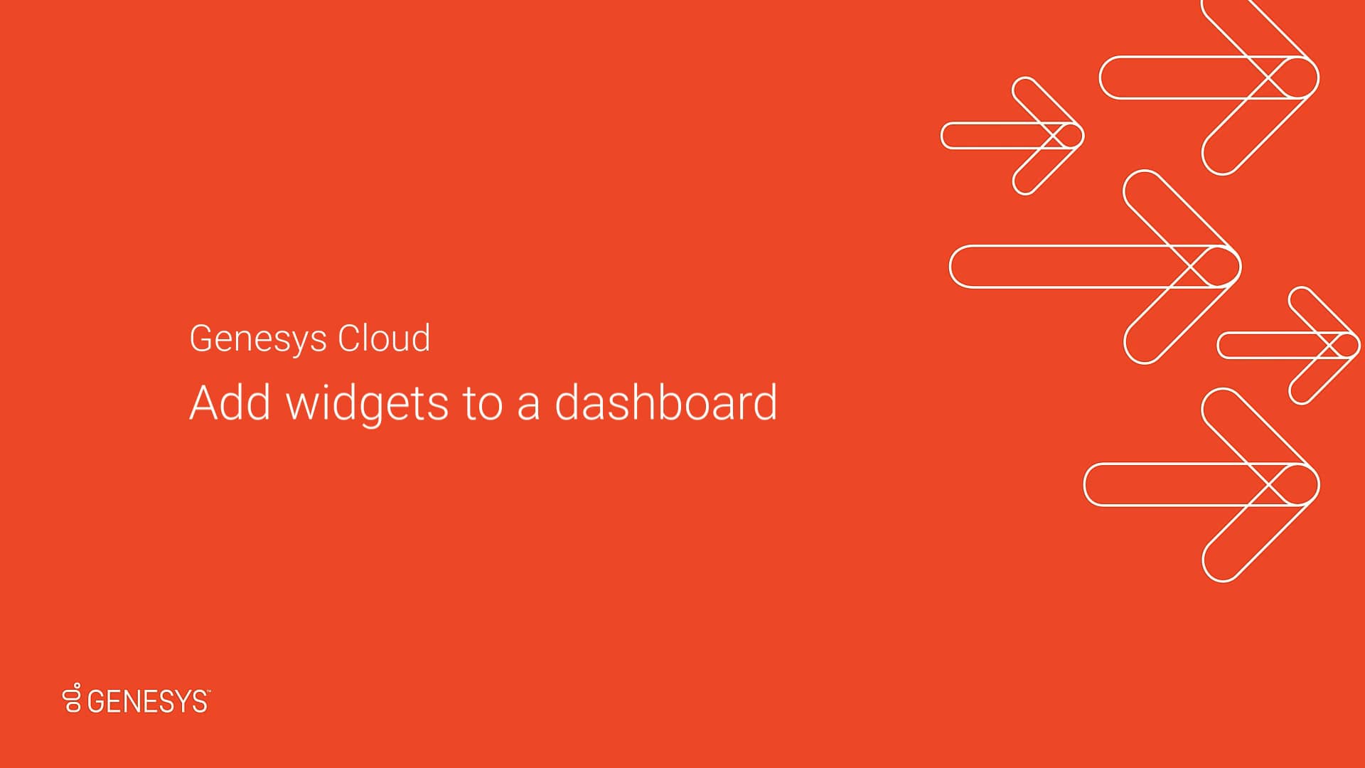 Genesys Cloud Add widgets to a dashboard on Vimeo