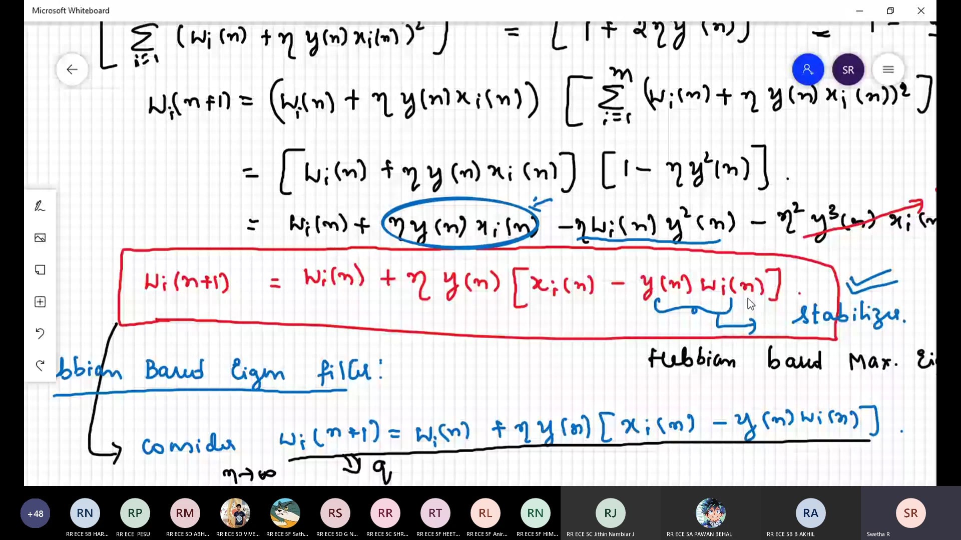Hebbian Based Eigen Filter on Vimeo