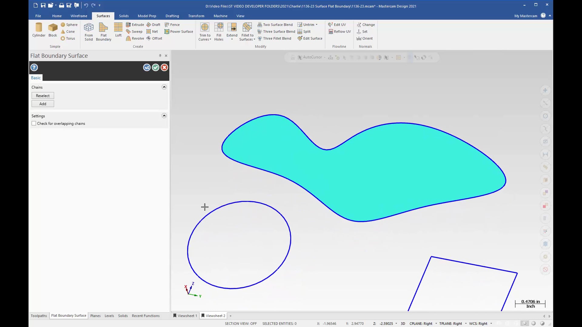 Surface Flat Boundary