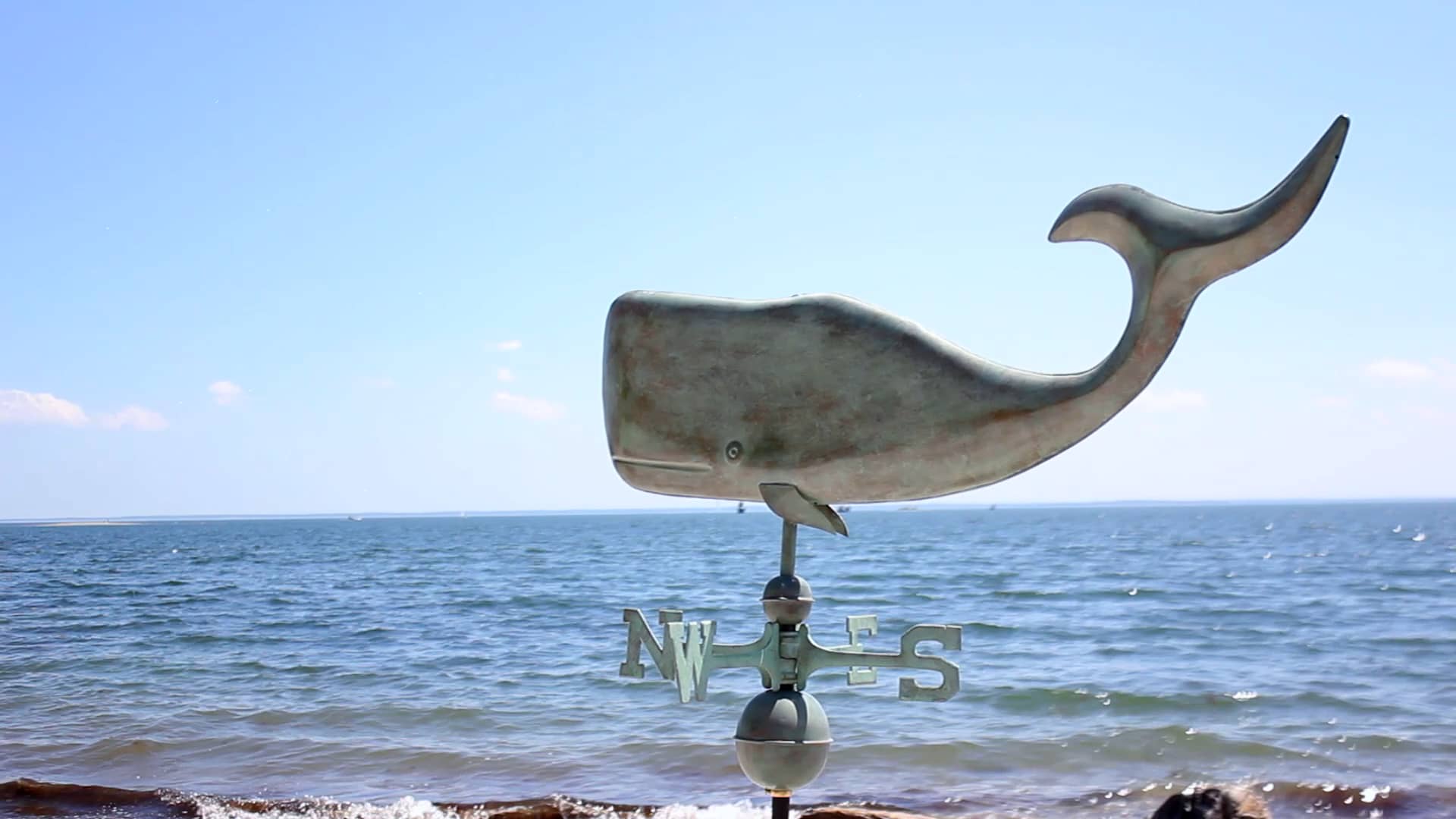 Good Directions Whale Weathervane Blue Verde Copper Nautical Patina 37" Outdoor 