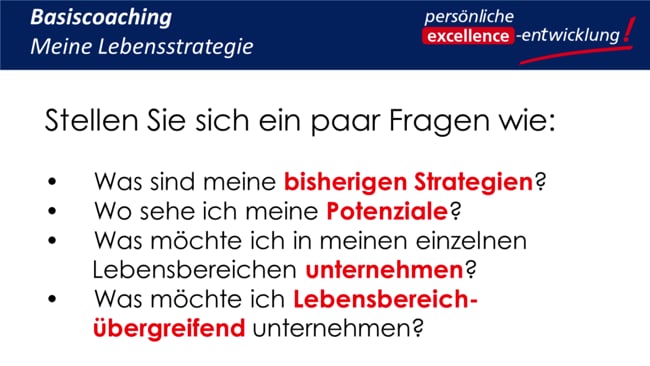 Ihre Lebensstrategie
