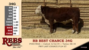 Lot #34G - RB BEST CHANCE 34G