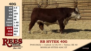 Lot #40G - RB HYTEK 40G