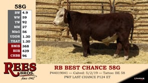Lot #58G - RB BEST CHANCE 58G