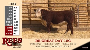 Lot #15G - RB GREAT DAY 15G
