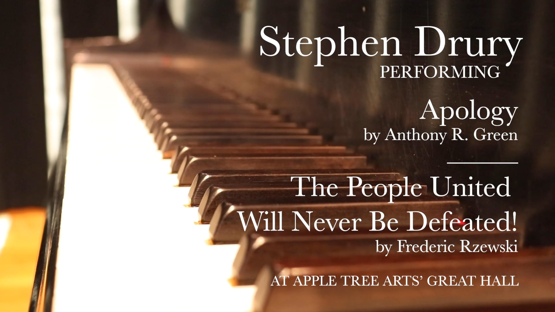 2020 Small Stones Stephen Drury Piano Concert