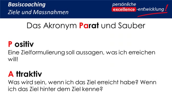 Akronyme zur Unterstützung der Zielerreichung