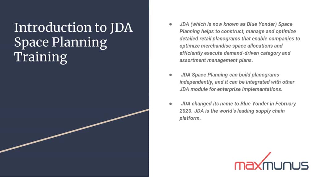 JDA Space Planning Training & Certification guidance from MaxMunus on Vimeo
