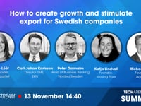 How to create growth and stimulate export for Swedish companies