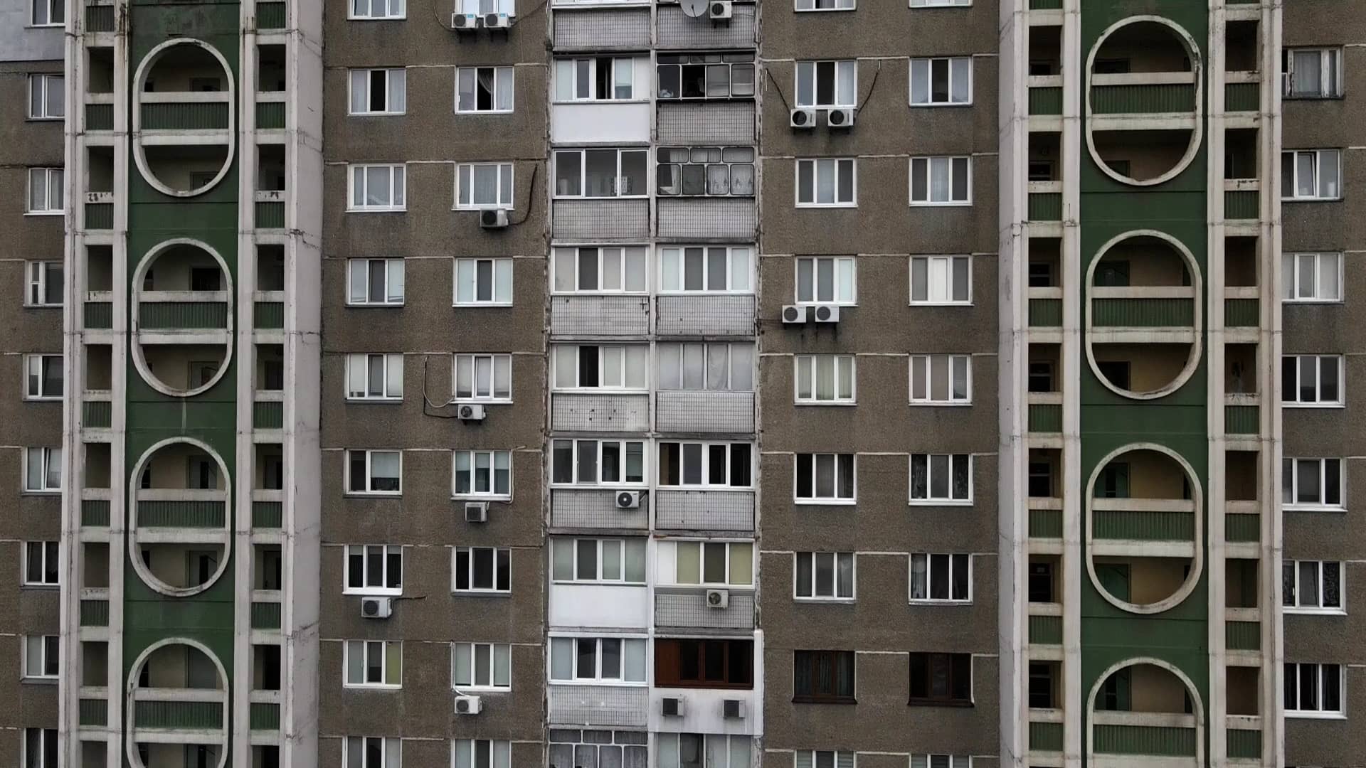 Decaying Soviet Modernist Apartments of Kyiv, Ukraine The "Left Bank