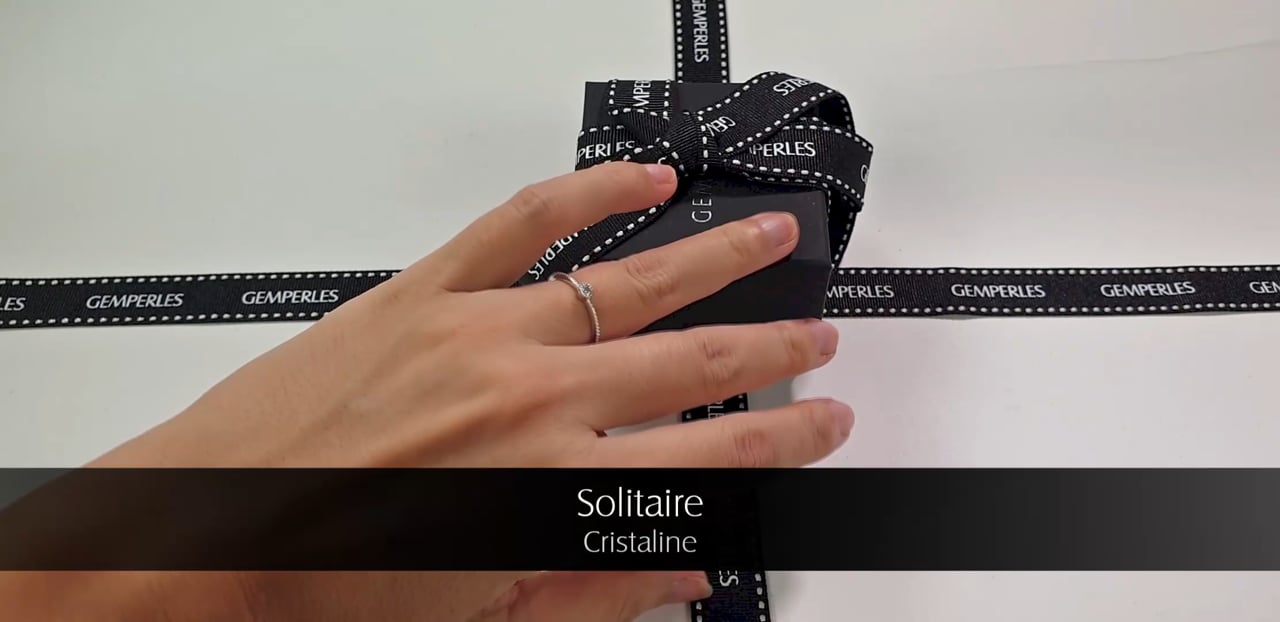 Solitaire Cristaline - Or Blanc & Diamant 0.07ct | Gemperles