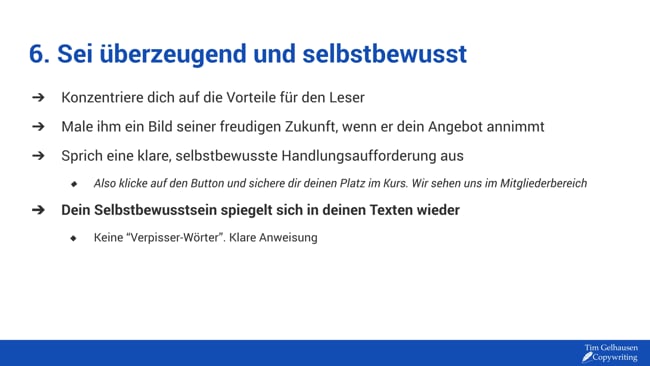 4. Die 6 Gebote hochkonvertierender Werbetexte