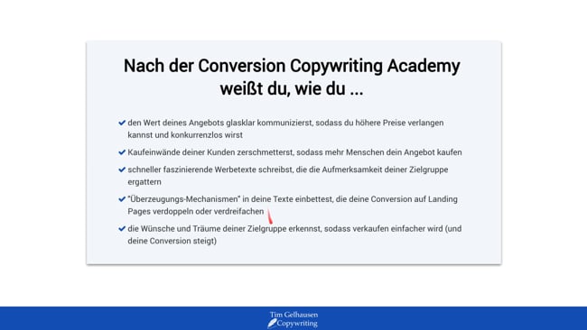 2. Bullet Points, die Neugierde wecken