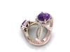 Sonia Amethyst &amp; Diamond Engagement Ring in 14K Rose Gold &#40;1/4 ct. tw.&#41;