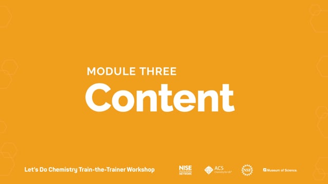 Let’s Do Chemistry Train-the-Trainer Workshop - Module 3: Content Strategies video