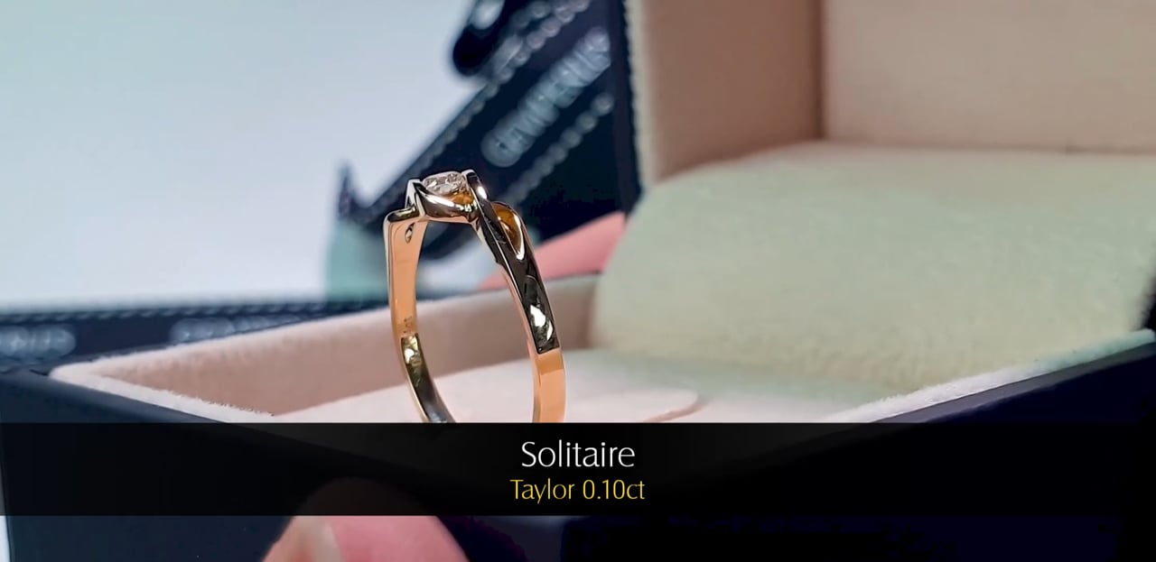 Solitaire Taylor - Or Jaune & Diamant 0.10ct | Gemperles