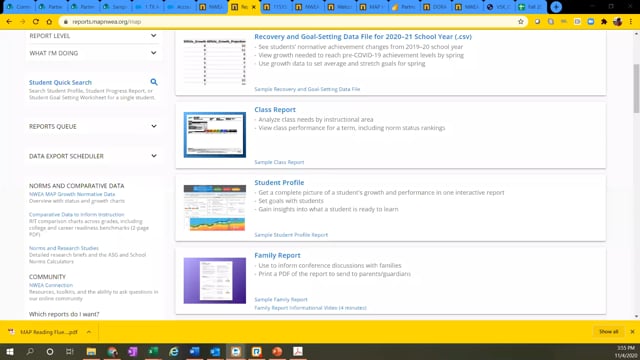 Student Profile Training