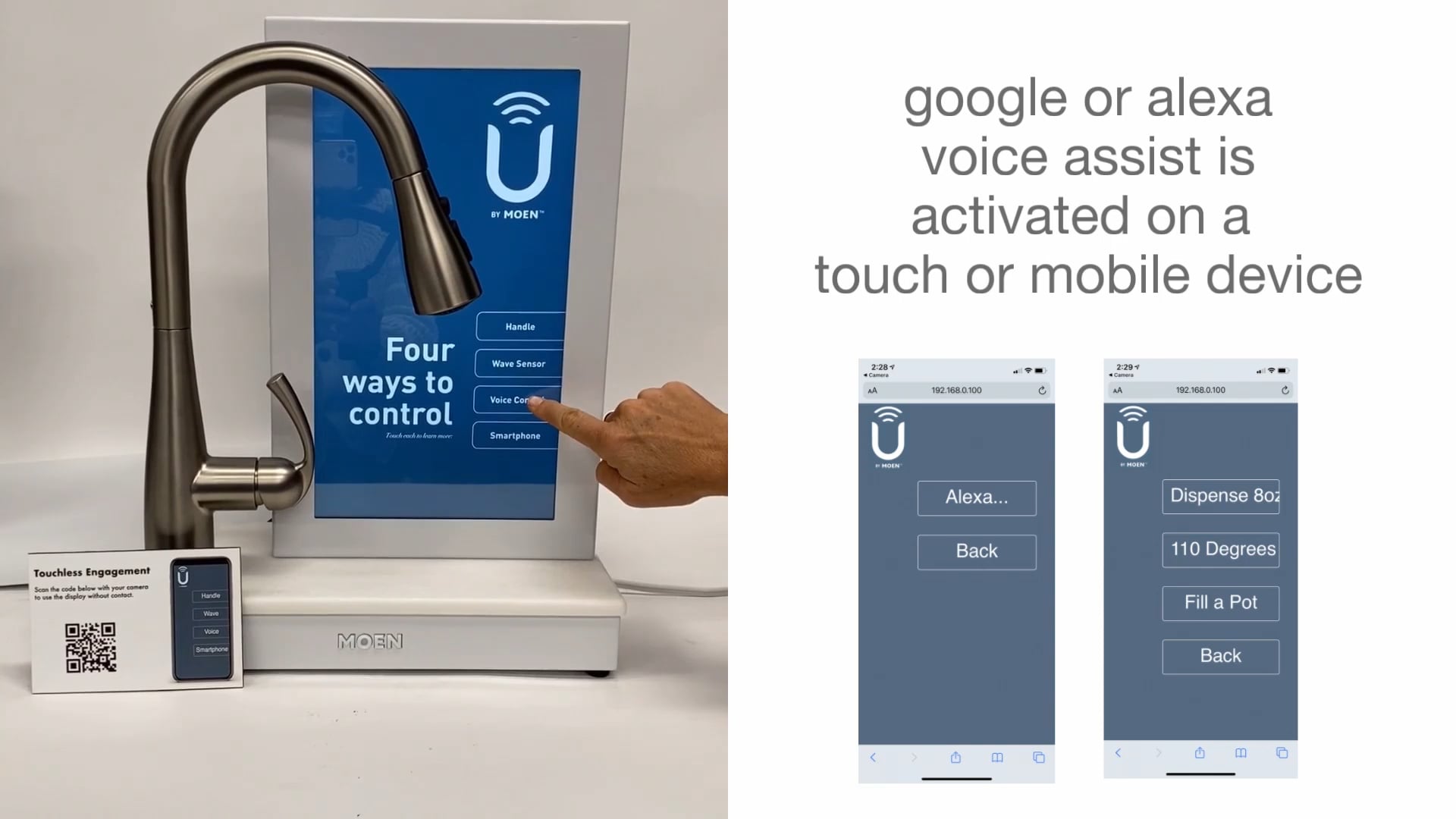 Mobile Display Control for Moen Touchless Faucet on Vimeo