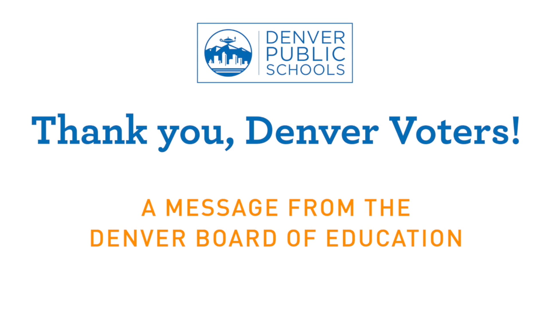 Thank You, Denver Voters!