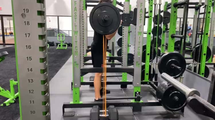 Squat bar discount with resistance bands