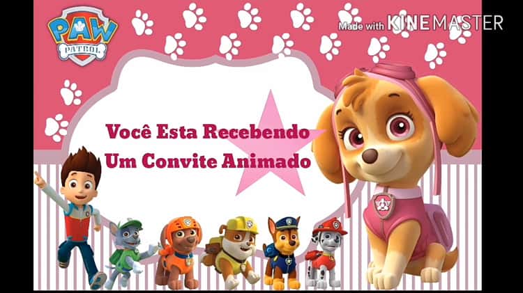 Convite animado Patrulha Canina grátis para editar on Vimeo