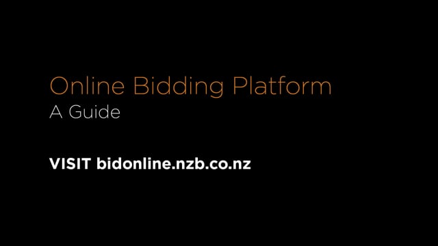 NZB Online Bidding Platform Tutorial