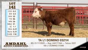 Lot #141 - TA L1 DOMINO 0321H