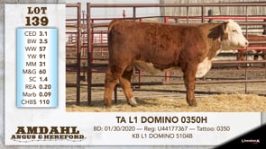 Lot #139 - TA L1 DOMINO 0350H