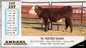 Lot #137 - TA TESTED 0342H