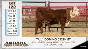 Lot #122 - TA L1 DOMINO 0329H ET