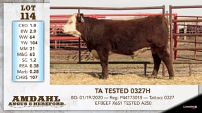 Lot #114 - TA TESTED 0327H