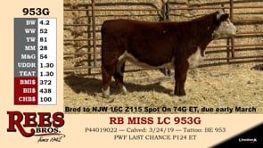 Lot #953G - RB MISS LC 953G