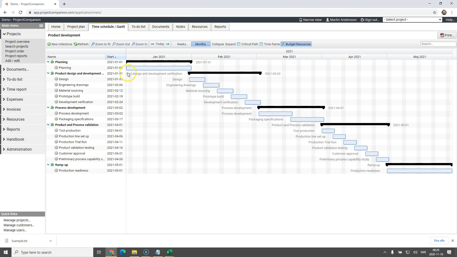 Get started with ProjectCompanion - Import project from file on Vimeo