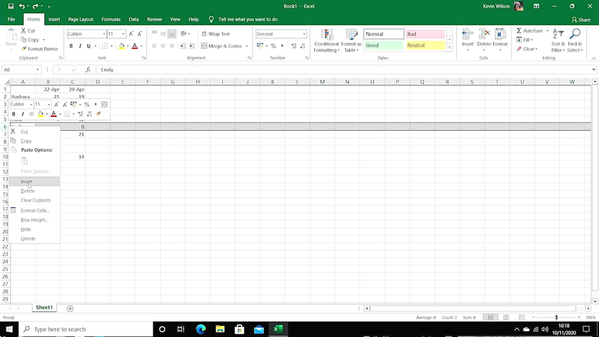 Building Spreadsheets