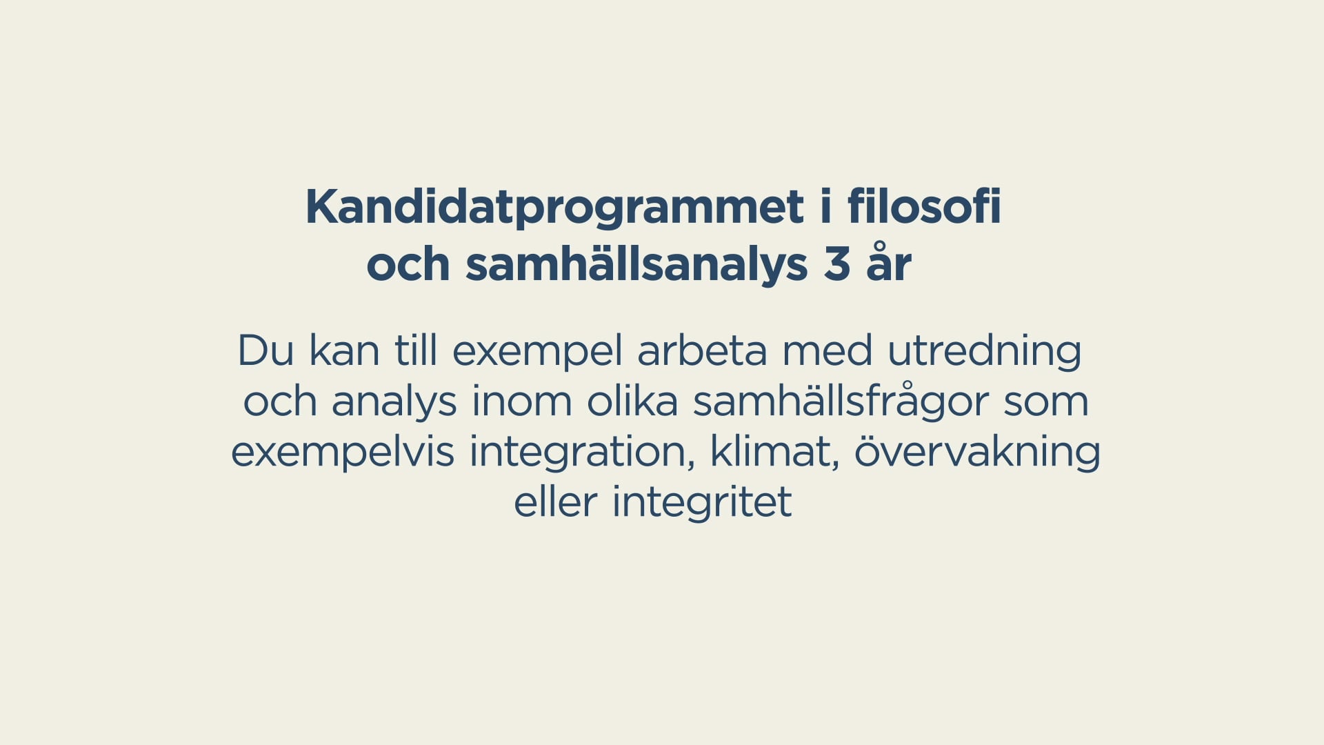 Jurist, pol- kand, civilekonom eller annan samhällsvetenskap on Vimeo