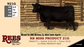 Lot #921G - RB MISS PRODUCT 21G