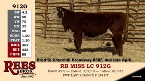 Lot #912G - RB MISS LC 912G