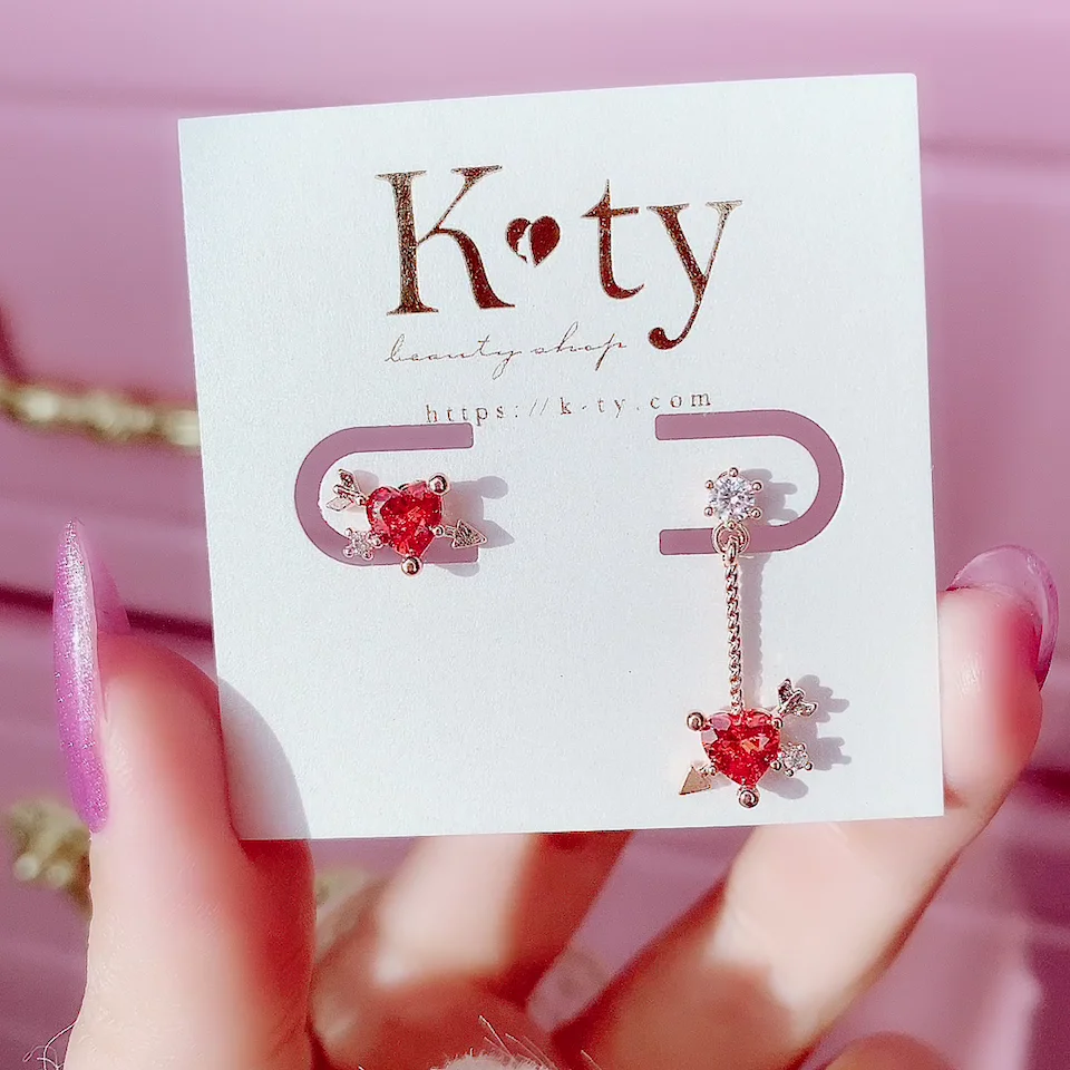 Vermilion-Red love Arrow Asymmetry ピアス | KTY
