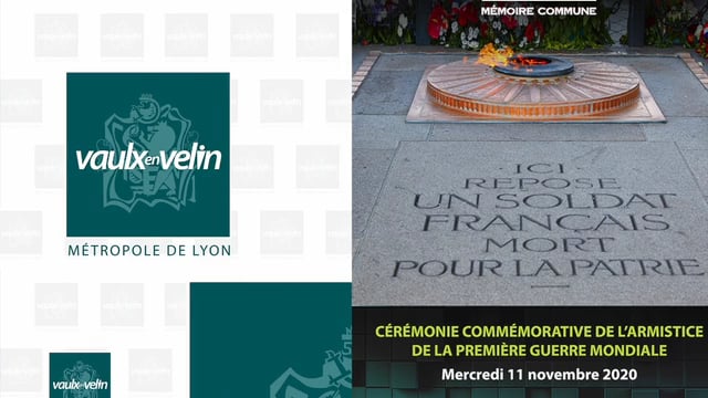 Commémoration de l’armistice de la Première Guerre mondiale – 11 novembre 2020