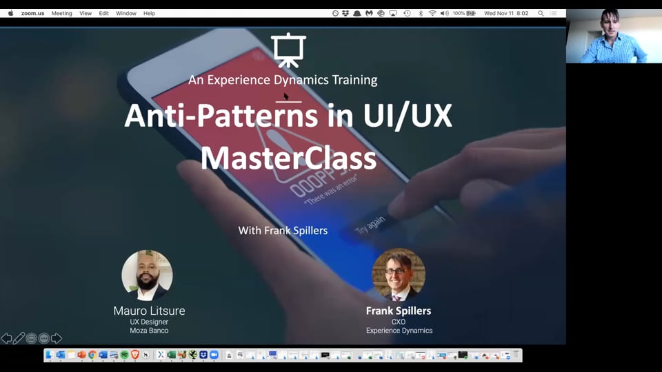 MasterClass ‘Learning from anti-patterns: Bad UI, Worse UX- Recording