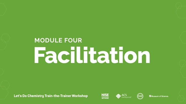 Let’s Do Chemistry Train-the-Trainer Workshop - Module 4: Facilitation Strategies video