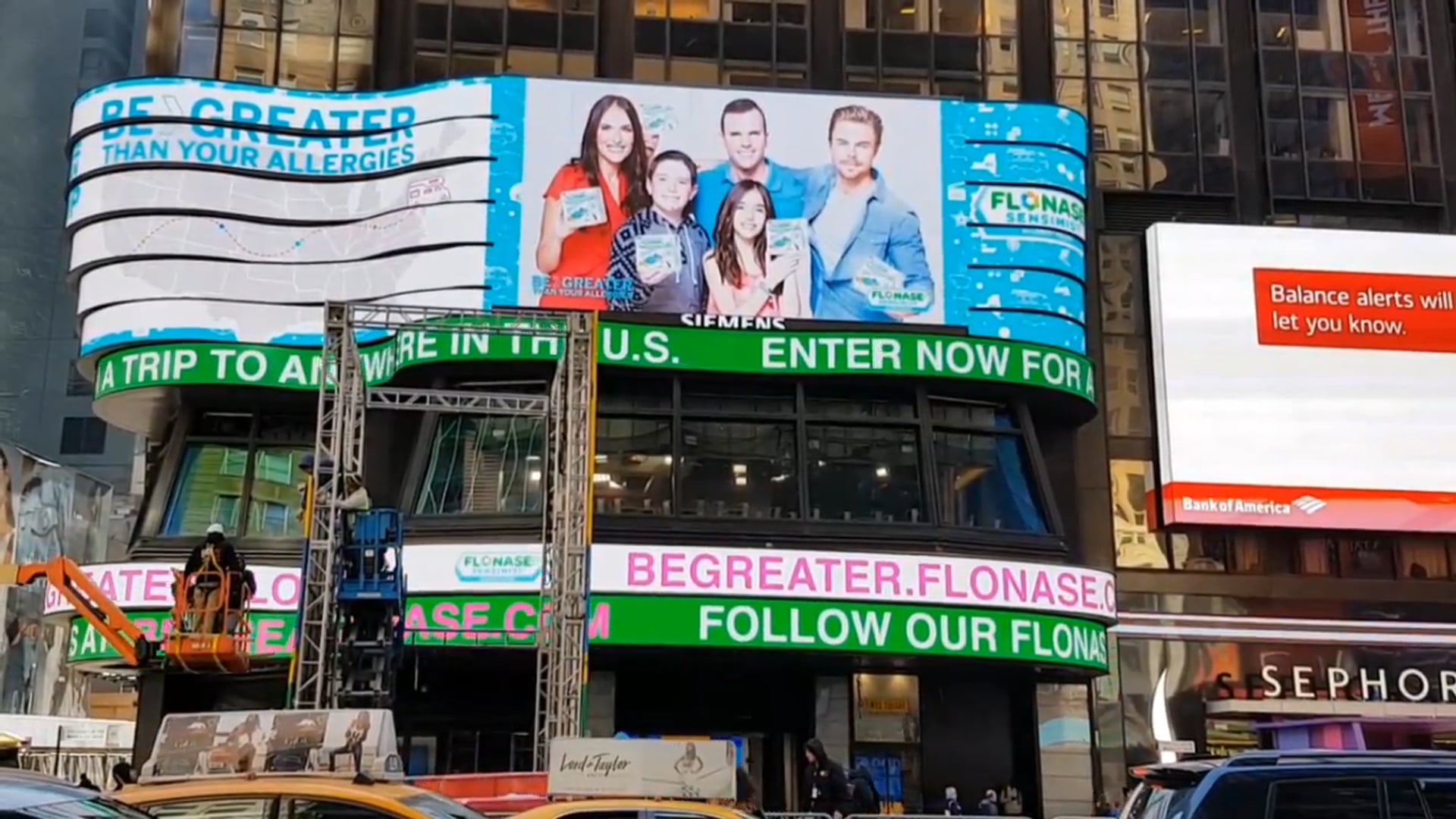 Greater American Road Trip Times Square Billboard