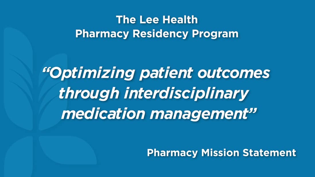Pharmacy Residency Program Careers Lee Health