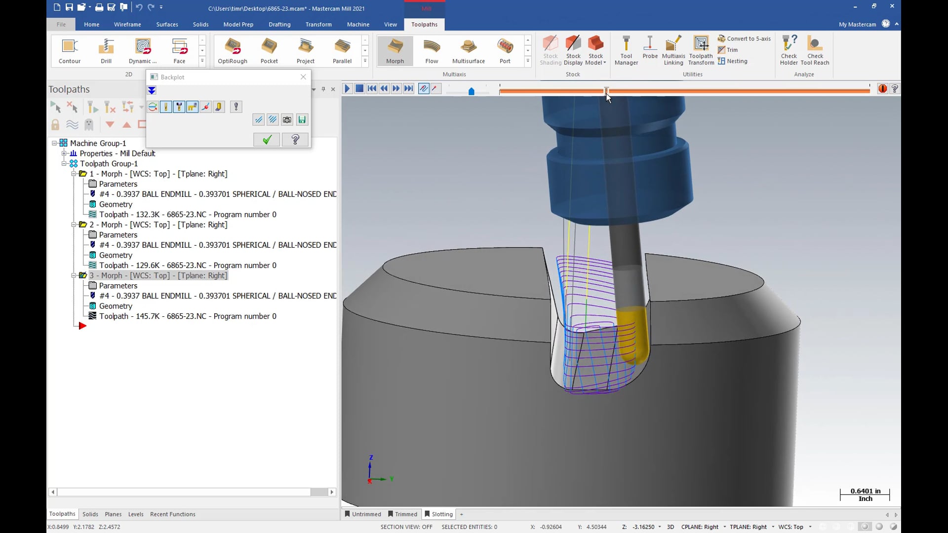 Simultaneous Multi Axis toolpaths