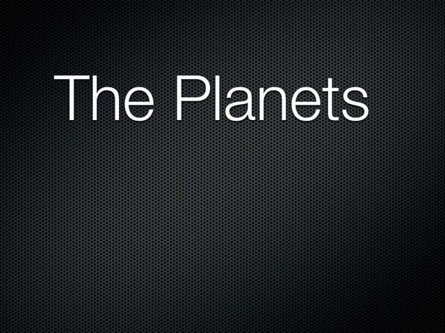 The Planets on Vimeo