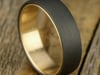 Men&#39;s Wedding Band with 14K Yellow Gold Inlay in Tantalum, 6.5mm
